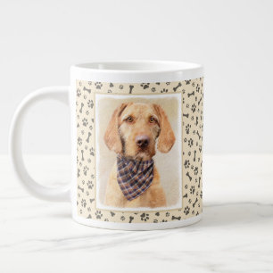 Grande Tasse Peinture à poils durs Vizsla - Jolie Art Original 