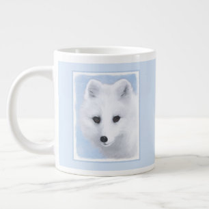 Grande Tasse Peinture Arctic Fox - Art original de la faune