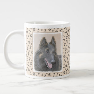 Grande Tasse Peinture belge Tervuren - Cute Original Chien Art