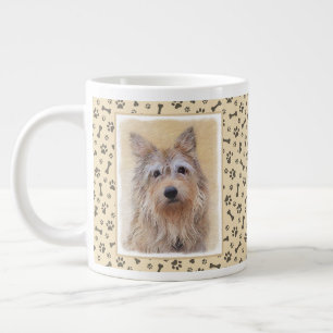 Grande Tasse Peinture Berger Picard - Joli art original chien