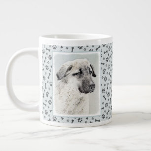 Grande Tasse Peinture de berger anatolienne - Art original de c