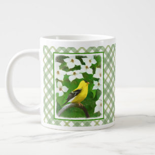 Grande Tasse Peinture Goldfinch - Cute Original Chien Art