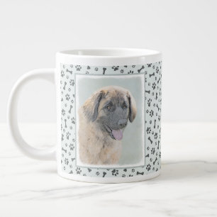 Grande Tasse Peinture Leonberger - Joli art original chien
