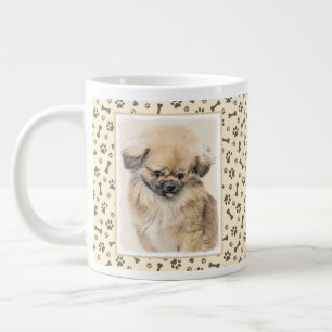 Grande Tasse Peinture Pekingese - Cute Original Chien Art