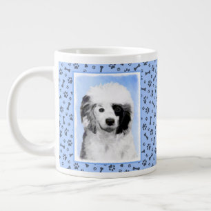 Grande Tasse Peinture Portugaise de Chien d'Eau - Art original 