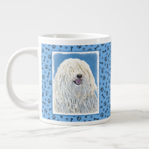 Grande Tasse Peinture Puli - Cute Original Chien Art