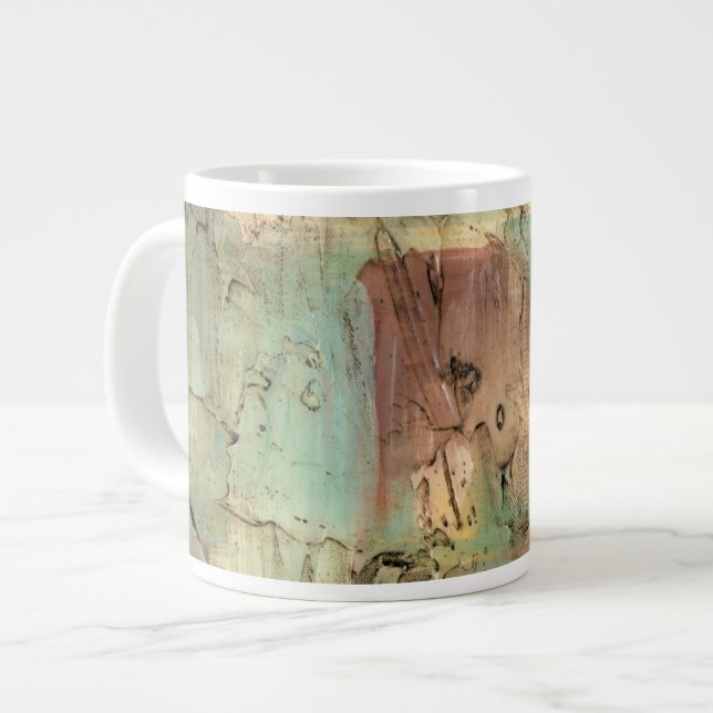 Grande Tasse Peinture sur la Terre avec surface fissurée (Devant gauche)