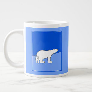 Grande Tasse Peinture sur l'ours polaire - Art de la faune