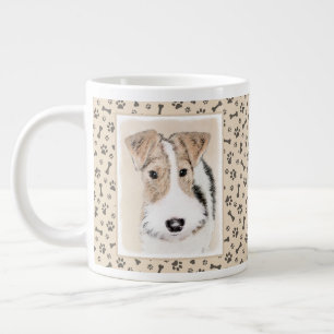 Grande Tasse Peinture Terrier de Renard de fil - Cute Original 