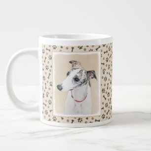 Grande Tasse Peinture Whippet - Jolie art original chien