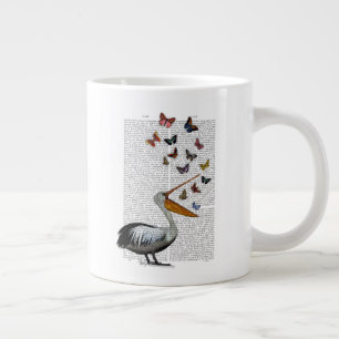 Grande Tasse Pélican et papillons