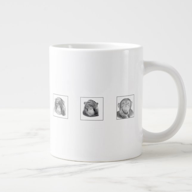 Grande Tasse Pencil Animal Collection Mug - Monkeys (Droite)