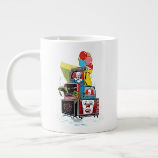 Grande Tasse Pennywise TV Stack classique - vous flotterez trop