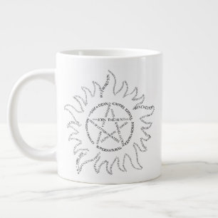Grande Tasse Pentagramme de typographie surnaturelle