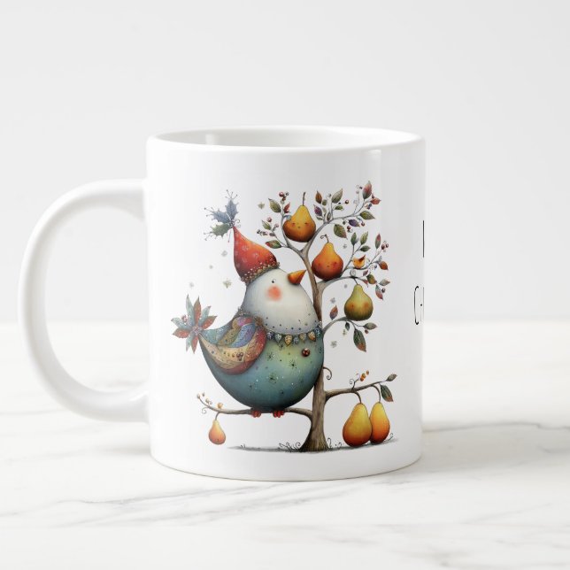 Grande Tasse Perdrix fantaisiste dans un arbre de Noël aux poir (Gauche)
