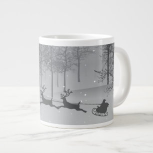 Grande Tasse Père Noël Sleigh dans un pays d'hiver