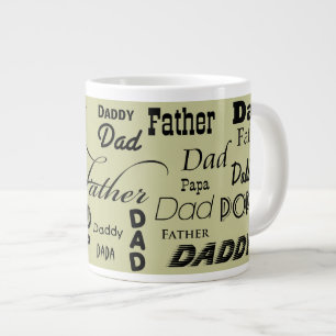 Grande Tasse Père Papa Papa Papa Papa Papa Jumbo Mug