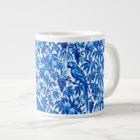 Perroquets bleus dans un jardin tropical