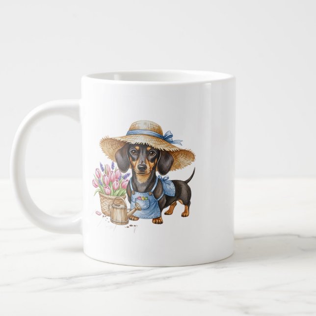 Grande Tasse Personalized Dachshund Garden Specialty Mug  (Gauche)