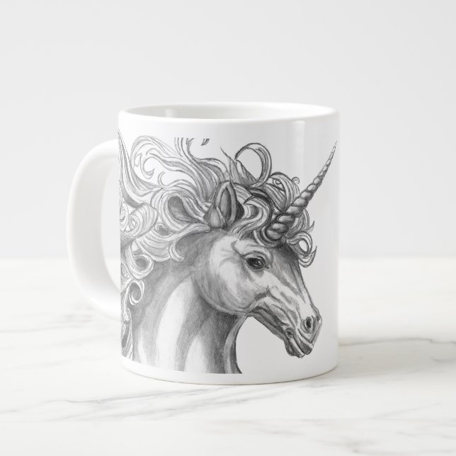 Grande Tasse Personalized Mythological Unicorn Mug (Devant gauche)
