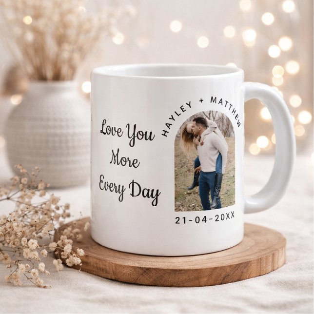 Grande Tasse Personalized Valentine Photo Mug (Créateur téléchargé)
