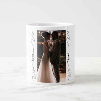 Grande Tasse Personalized Wedding Photo Mug for Couples