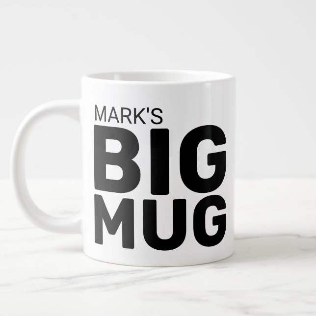 Grande Tasse Personnalisé Ajouter Votre Nom Gros Bouchon Spécia (Gauche)