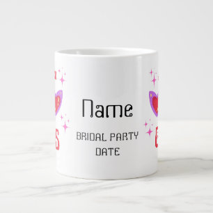 Grande Tasse Personnalisé Allons-y les filles rose Enterrement 