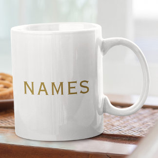 Grande Tasse Personnalisé avec le nom de famille ou le surnom