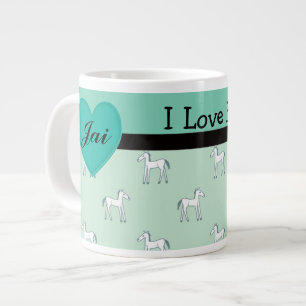 Grande Tasse Personnalisé I Love Horses Mug Modèle