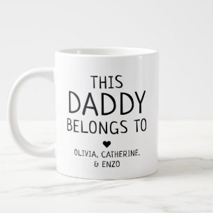 Grande Tasse Personnalisé Moderne Ce Papa Appartient À La Fête