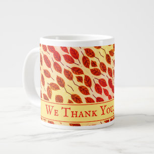 Grande Tasse Personnalisé THANKSGIVING Automne Feuilles Automne