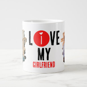 Grande Tasse Personnalisé Unique 2 photo Collage I Love My Girl