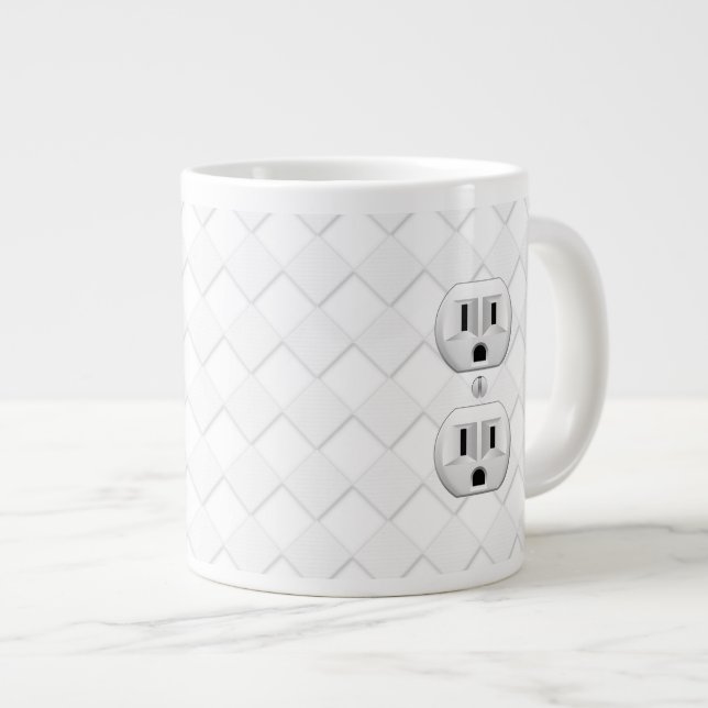 Grande Tasse Personnaliser d'amusement de la prise de courant é (Devant droit)