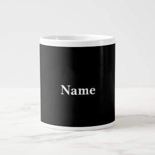 Grande Tasse Personnaliser Jet Black Personnaliser Avec Le Nom