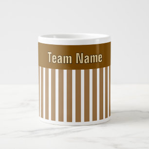 Grande Tasse Personnaliser LE NOM DE L'ÉQUIPE Brown Blancs