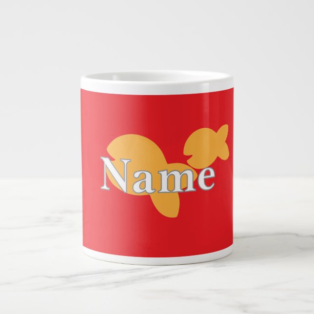 Grande Tasse Personnaliser le poisson rouge (Devant)