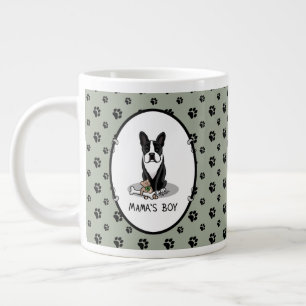 Grande Tasse Petit Mama's Boy Boston Terrier (noir)