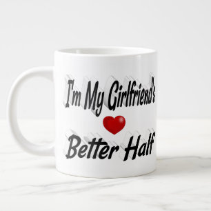 Grande Tasse Petite amie drôle citation texte noir