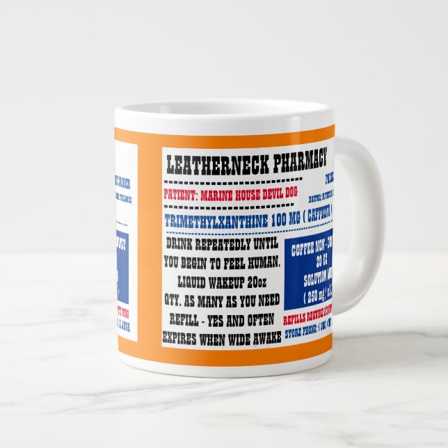 GRANDE TASSE PHARMACIE DE LEATHERNECK (Devant droit)