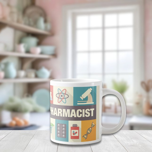 Grande Tasse Pharmacien Professionnel Iconique Conçu (Créateur téléchargé)