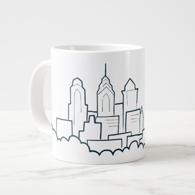 Grande Tasse Philadelphie Pennsylvania Skyline (Devant gauche)