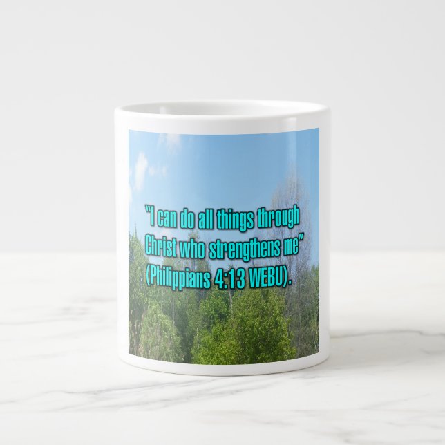 Grande Tasse Philippiens 4:13 WEBU Mug (Devant)