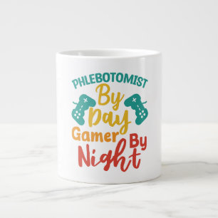 Grande Tasse Phlebotomiste Par Joueur De Jour Par Nuit