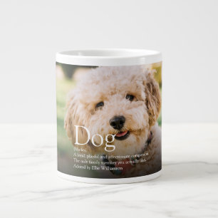 Grande Tasse Photo de chien mignon et amusant Définition Citati