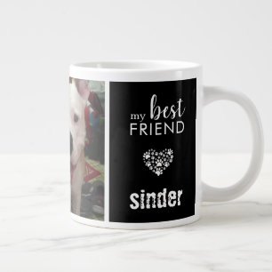Grande Tasse Photo de chien Mon meilleur ami Noir