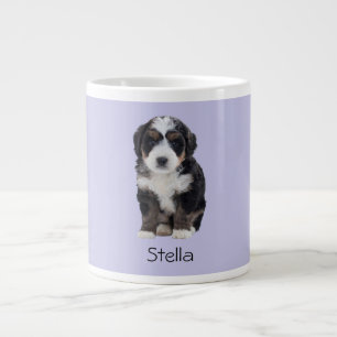 Grande Tasse Photo de chien personnalisée - Misty Lilac avec no