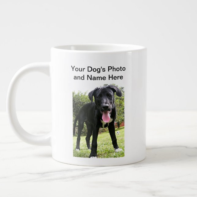 Grande Tasse Photo de Funny Dog Lover (Gauche)