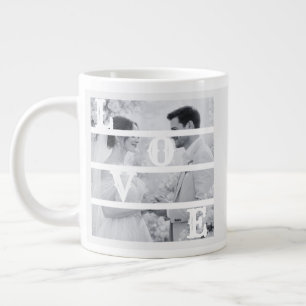 Grande Tasse Photo de mariage personnalisée "AMOUR"
