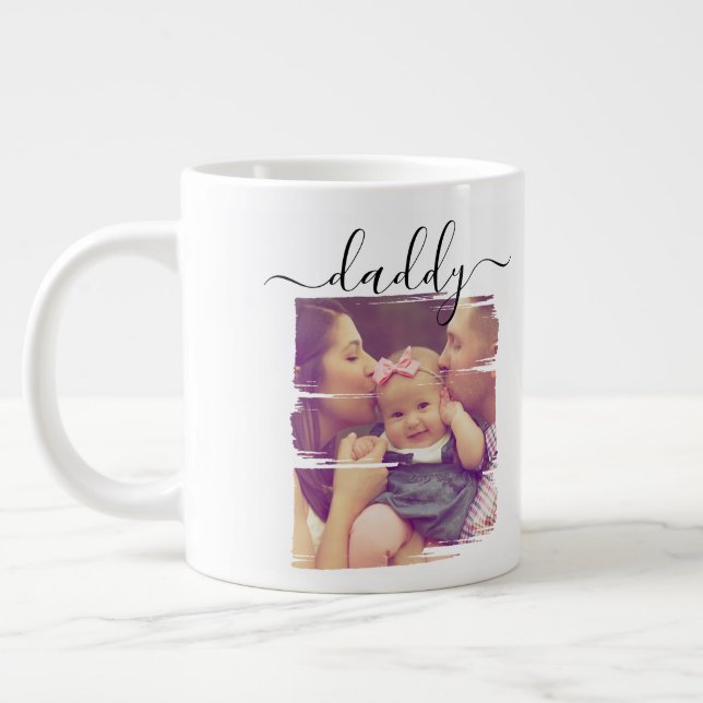Grande Tasse Photo Fête des pères personnalisée (Gauche)